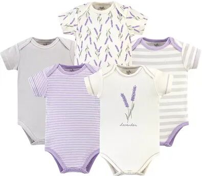 Touched by Nature Baby Girl Organic Cotton Bodysuits 5pk, Lavender, Infant Girl's, Size: 9-12Months, Purple