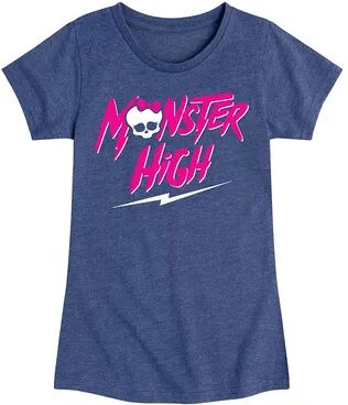 Licensed Character Girls 7-16 Monster High Lightning Logo Graphic Tee, Girl's, Size: XL (14/16), Blue