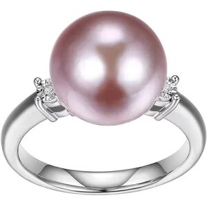 Pearl Maralux Sterling Silver Freshwater Cultured Pink Pearl & Diamond Accent Ring, Women's, Size: 8