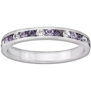 Kohl's Sterling Silver Purple and White Crystal Eternity Ring, Women's, Size: 9