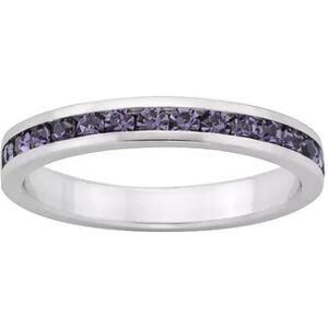 Kohl's Sterling Silver Purple Crystal Eternity Ring, Women's, Size: 8