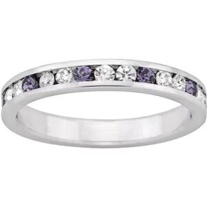 Kohl's Sterling Silver Purple and White Crystal Eternity Ring, Women's, Size: 9