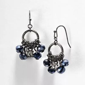 Simply Vera Vera Wang Bead Hoop Drop Earrings, Women's, Blue