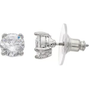 Simply Vera Vera Wang Simulated Crystal Stud Earrings, Women's, Silver