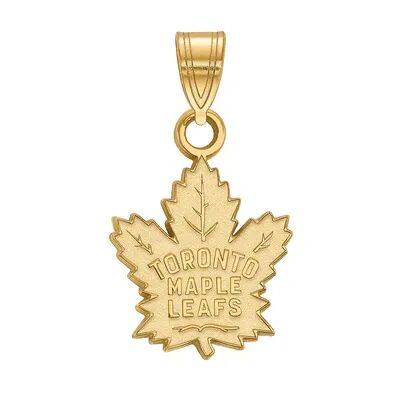 LogoArt Toronto Maple Leafs Sterling Silver Small Pendant, Women's, Yellow