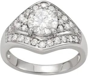 Moissanite Outlet 14k White Gold 1 3/4 Carat T.W. Moissanite Fashion Ring, Women's, Size: 6