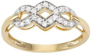 HDI 10k Gold 1/4 Carat T.W. Diamond Fashion Ring, Women's, Size: 8, Yellow