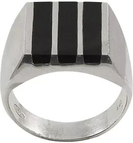 Kohl's Sterling Silver Onyx Bar Ring - Men, Men's, Size: 11, Black