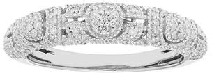 The Regal Collection 14k Gold 1/4 Carat T.W. IGL Certified Diamond Art Deco Wedding Ring, Women's, Size: 7, White