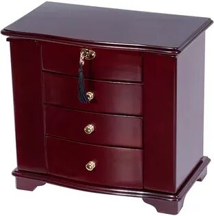 Mele & Co. Mele Designs Waverly Wood Jewelry Box in Cherry, Women's, Red