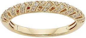 The Regal Collection 1/4 Carat T.W. IGL Certified Diamond 14k Gold Art Deco Wedding Ring, Women's, Size: 8, White