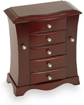 Mele & Co. Mele Designs Nedra Wood Jewelry Box in Mahogany, Women's, Multicolor