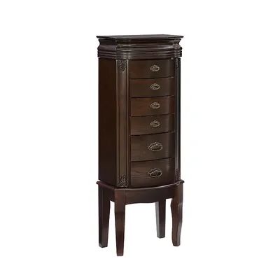 Linon Classic Jewelry Armoire, Women's, Dark Brown