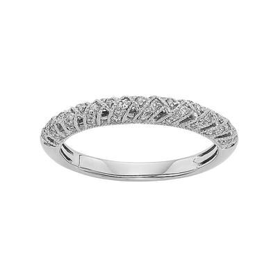 The Regal Collection 1/4 Carat T.W. IGL Certified Diamond 14k Gold Art Deco Wedding Ring, Women's, Size: 6, White