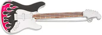 Napier Silver Tone Enamel & Crystal Electric Guitar Pin, Women's, Multicolor