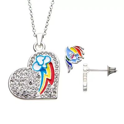 Kohl's My Little Pony Rainbow Dash Heart Necklace & Earring Set, Women's, Size: ASSORTED, Multicolor