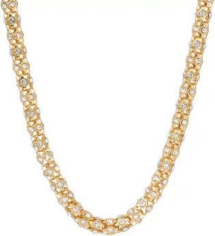 1928 Simulated Crystal Stone Necklace, Women's, Yellow