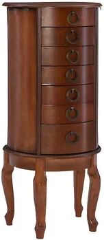 Linon Woodland Jewelry Armoire, Women's, Brown