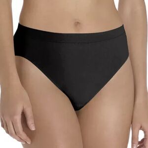 Bali Comfort Revolution Seamless Microfiber Hi-Cut Brief 303J, Women's, Size: 9, Black