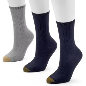 GOLDTOE 3-pk. Ultrasoft Crew Socks - Women, Women's, Size: 9-11, Black