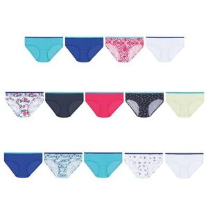 Hanes Girls Hanes Ultimate 14-Pack Cotton Hipster Panties, Girl's, Size: 6, Multi Color