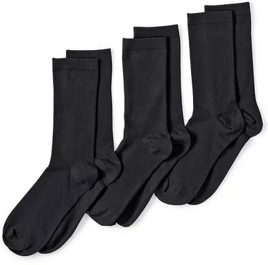 Lands' End Women's Lands' End Seamless Toe Solid Crew Socks 3-Pack, Size: Large-XL, Black