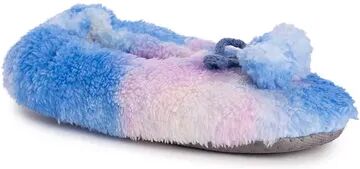 MUK LUKS Women's MUK LUKS Tie-Dye Ballerina Slipper Socks, Size: Large-XL, Purple Blue