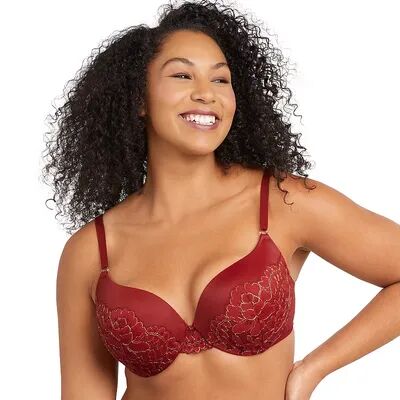 Maidenform Love the Lift Plunging Push-Up Bra DM9900, Women's, Size: 40 B, Vintage Car Red W Gold