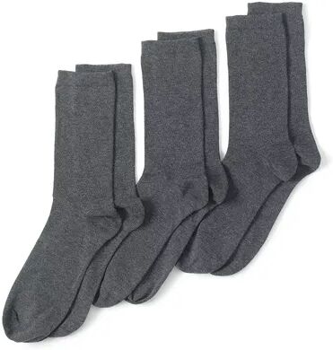 Lands' End Women's Lands' End Seamless Toe Solid Crew Socks 3-Pack, Size: Small-Medium, Grey