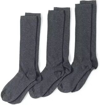 Lands' End Women's Lands' End Seamless Toe Solid Trouser Socks 3-Pack, Size: Large-XL, Grey