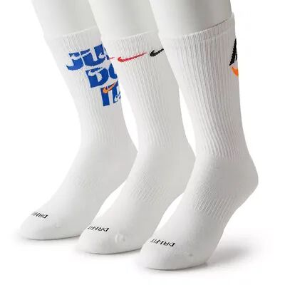 Nike Men's Nike Everyday Plus Cushioned 3-Pack Crew Socks, Size: 8-12, White