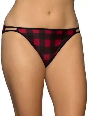 Vanity Fair Women's Vanity Fair Illumination String Bikini Panty 18108, Size: 6, Cozy Check Print