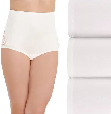 Vanity Fair Women's Vanity Fair Perfectly Yours 3-Pack Noveau Brief Panty Set 13011, Size: 9, White