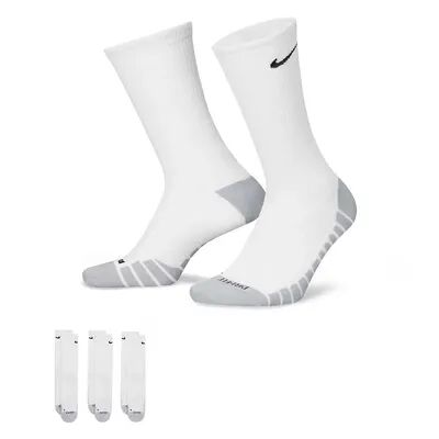 Nike Women's Nike 3 Pack Everyday Max Cushioned Training Crew Socks, Size: Medium, White