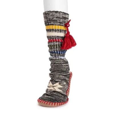 MUK LUKS Women's MUK LUKS 50th Anniversary Slipper Socks, Size: Large-XL, Multicolor