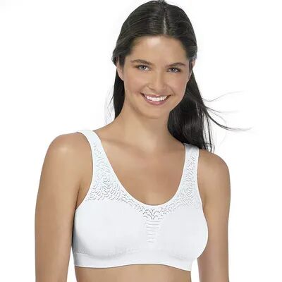 Bali Comfort Revolution Seamless Microfiber Crop Top 103J, Women's, Size: Large, White