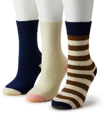 GOLDTOE Women's GOLDTOE Boucle Fashion Crew Sock 3-Pack, Size: 6-9, Stripes