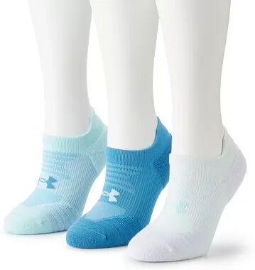 Under Armour Women's Under Armour UA 3 Pack No Show Play Up Tab Socks, Size: 9-11, Fuse Blue