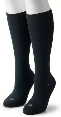 Dr. Choice Women's Doctors Choice 2-pack Knee-High Compression Socks, Size: 9-11, Black