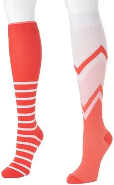 MUK LUKS Women's MUK LUKS 2-pack Knee-High Compression Socks, Size: Large-XL, Pink