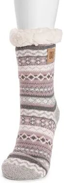 MUK LUKS Women's MUK LUKS Patterned Cabin Slipper Socks, Size: Small-Medium, Brt Purple