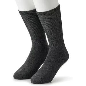 Doctor's Choice Men's Doctor's Choice 2-Pack Diabetic Cushioned Crew Socks, Size: 10-13, Grey