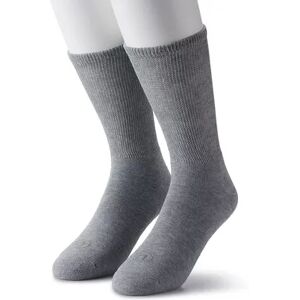 Doctor's Choice Men's Doctor's Choice 2-pack Diabetic Cushioned Crew Socks, Size: 10-13, Grey