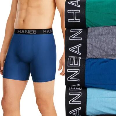 Hanes Men's Hanes 4-pack Ultimate Comfort Flex Fit Total Support Pouch Boxer Briefs, Size: XL, Multicolor