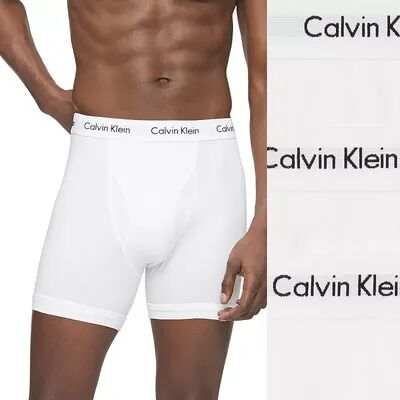 Calvin Klein Men's Calvin Klein 3-pack Stretch Boxer Briefs, Size: Large, White