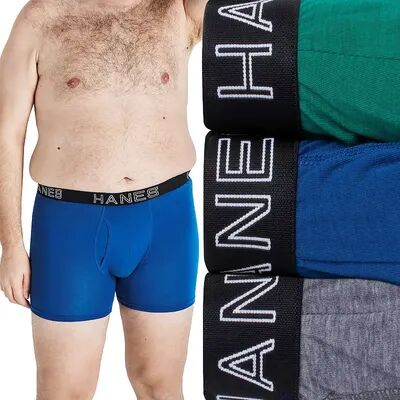 Hanes Big & Tall Hanes Ultimate Comfort Flex Fit Total Support Pouch 3-Pack Boxer Brief, Men's, Size: 2XB, Assorted