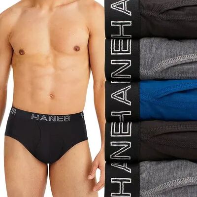 Hanes Men's Hanes Ultimate 5-Pack Comfort Flex Fit Total Support Pouch Briefs, Size: Large, Blue Black Assorted