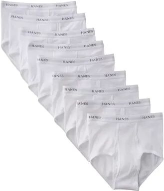 Hanes Mens Hanes Hanes Ultimate Men's Underwear Briefs Pack, Full-Rise, 100% Cotton, 7+2 Bonus Pack, Size: XL, White