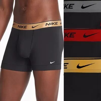 Nike Men's Nike Dri-FIT Essential 3-pack Stretch Trunks, Size: Large, Black Gold Wb