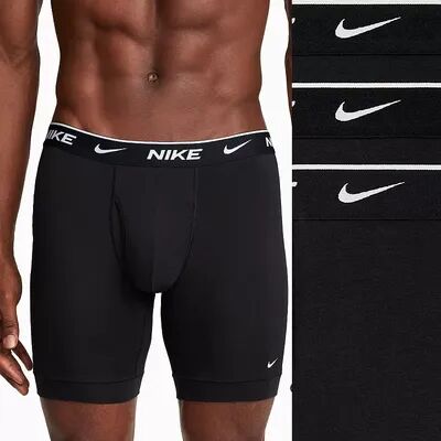 Nike Men's Nike Dri-FIT Essential 3-pack Stretch Long-Leg Boxer Briefs, Size: XL, Black